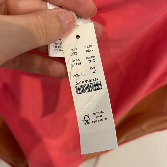 J. Crew NWT Solid Pink Bikini Bottom BF178, Pink 3X - Picture 5 of 8